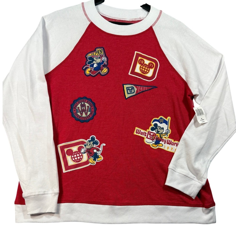Disney Parks Mickey Mouse Walt Disney World Raglan Sweatshirt XL Authentic NWT